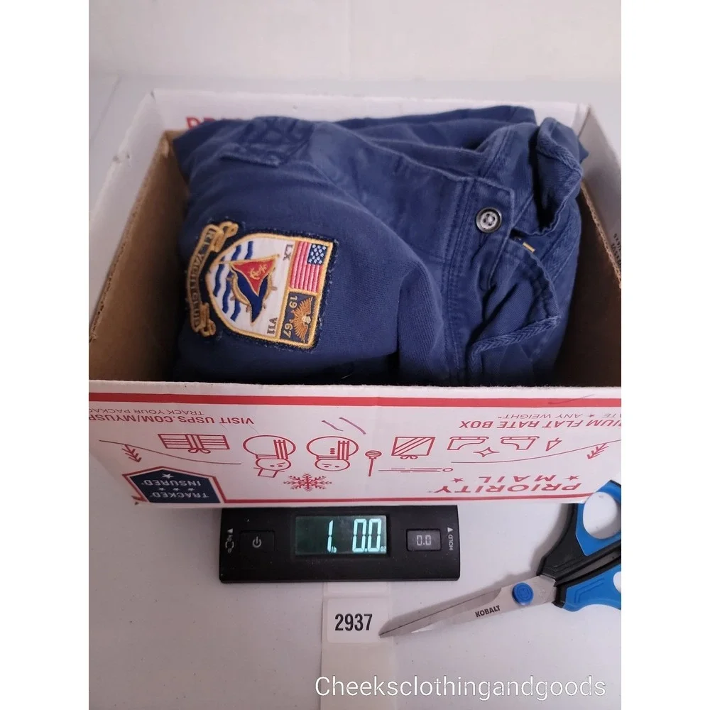 Polo Ralph Lauren RLYC Yacht Club Rugby LS Shirt size LARGE PREP Vintage Style